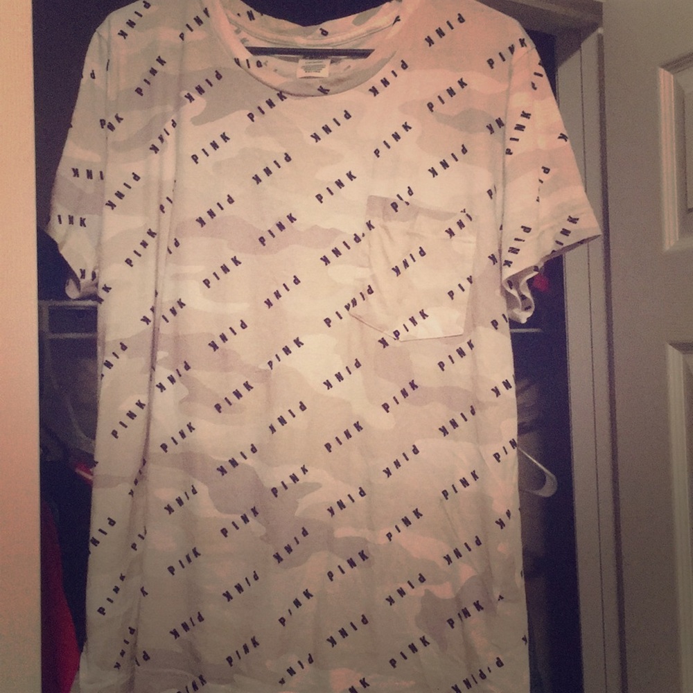 A pink shirt